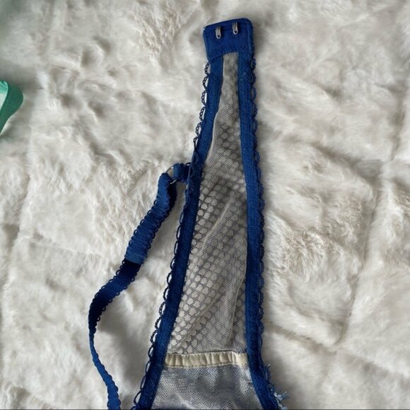 Victoria's Secret | Blue Floral Bling Dream Angels Lined Demi Bra | Size 36B - Picture 7 of 12